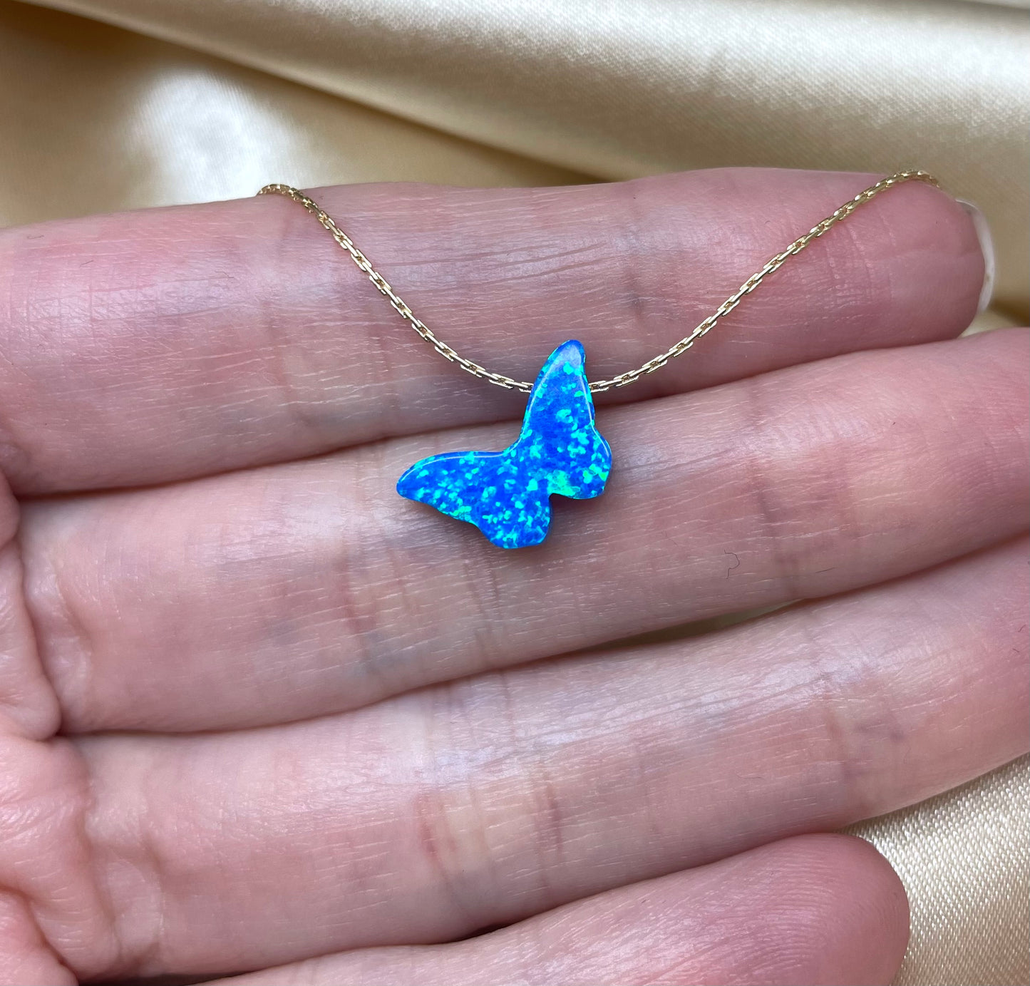 Opal Butterfly Necklace - 12 mesmerizing colors - OpaLandJewelry