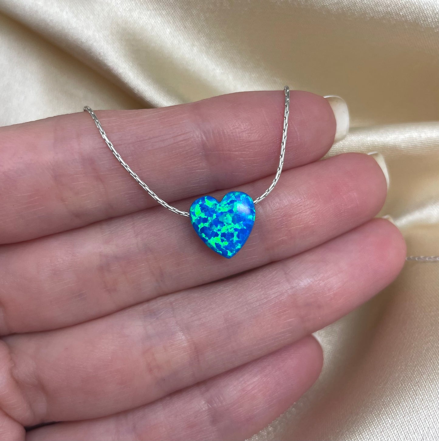 Opal Heart Necklace – A Touch of Love and Elegance - OpaLandJewelry