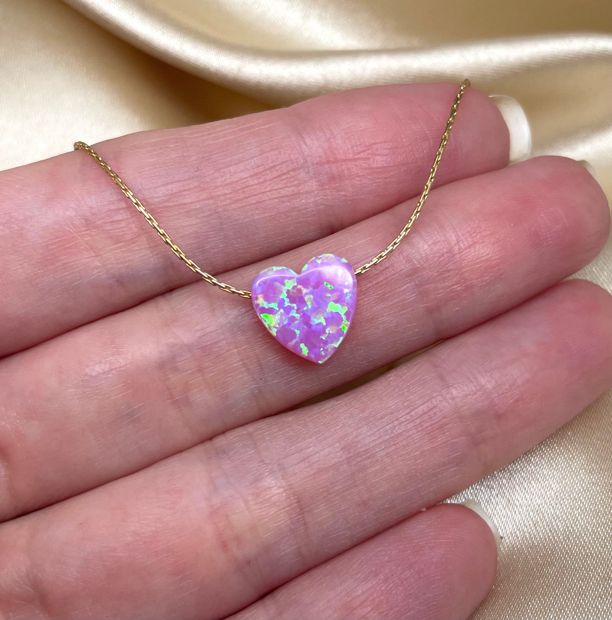 Opal Heart Necklace – A Touch of Love and Elegance - OpaLandJewelry