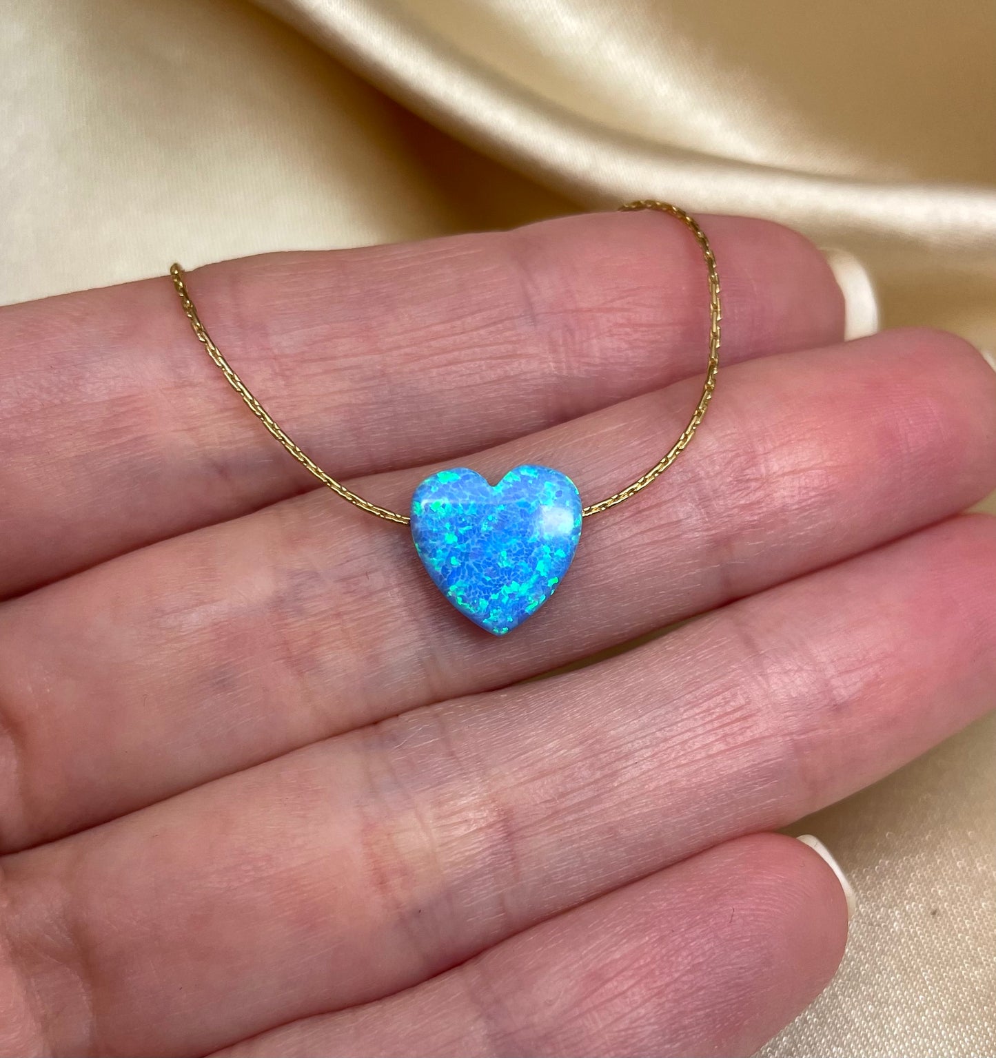 Opal Heart Necklace – A Touch of Love and Elegance - OpaLandJewelry