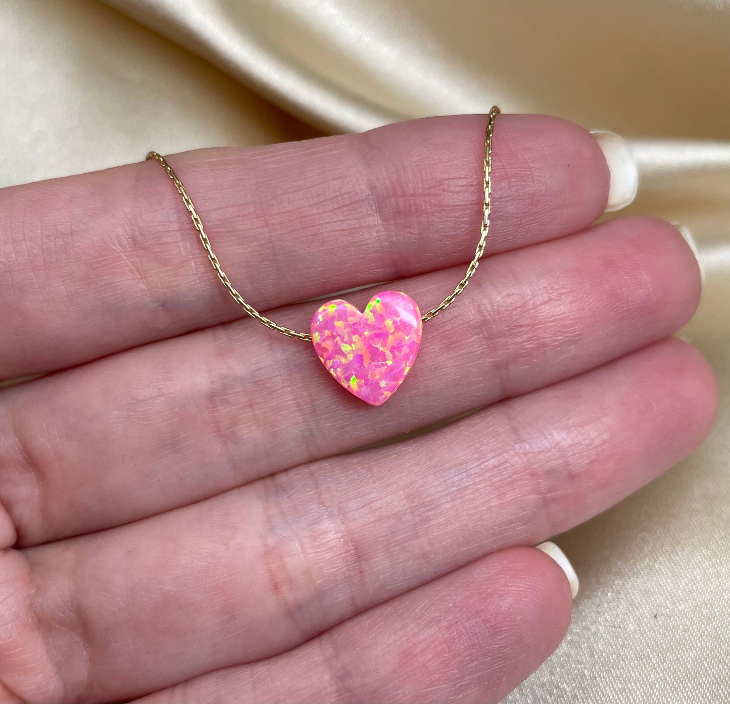 Opal Heart Necklace – A Touch of Love and Elegance - OpaLandJewelry