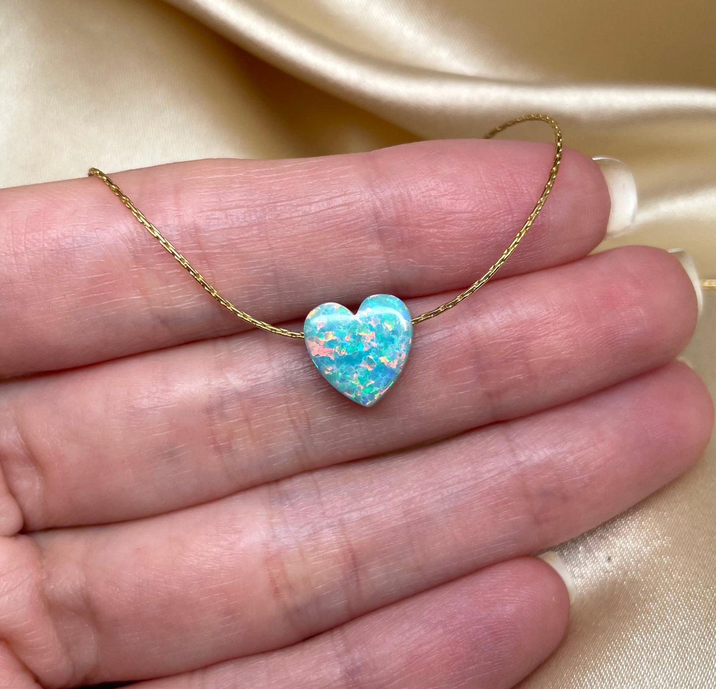Opal Heart Necklace – A Touch of Love and Elegance - OpaLandJewelry