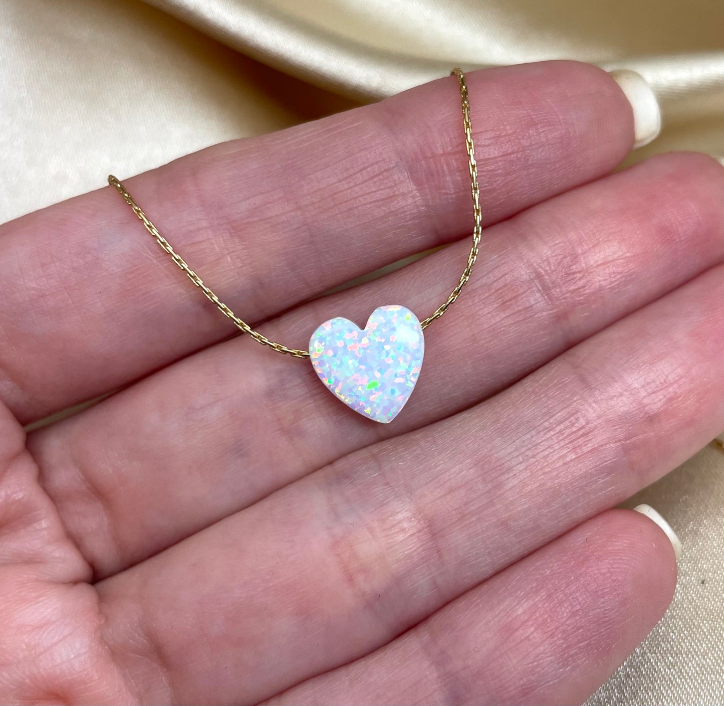 Opal Heart Necklace – A Touch of Love and Elegance - OpaLandJewelry