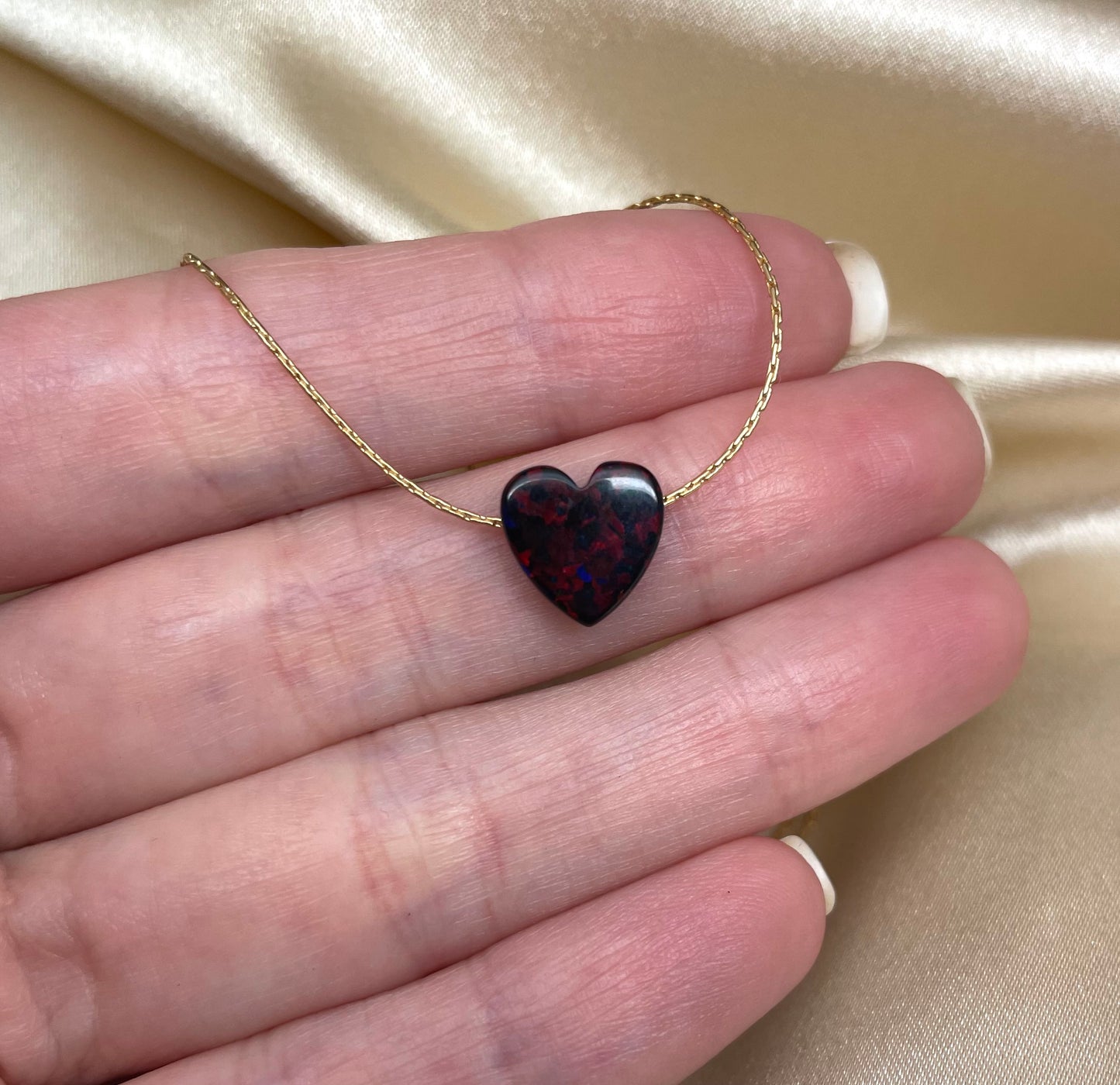 Opal Heart Necklace – A Touch of Love and Elegance - OpaLandJewelry