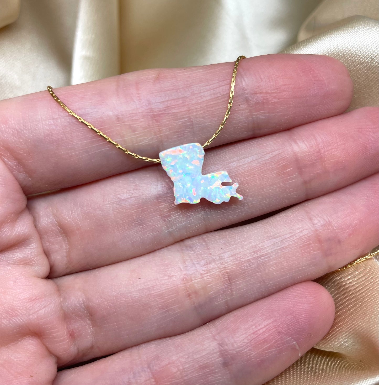 Opal State Necklace – Pick Your State - OpaLandJewelry