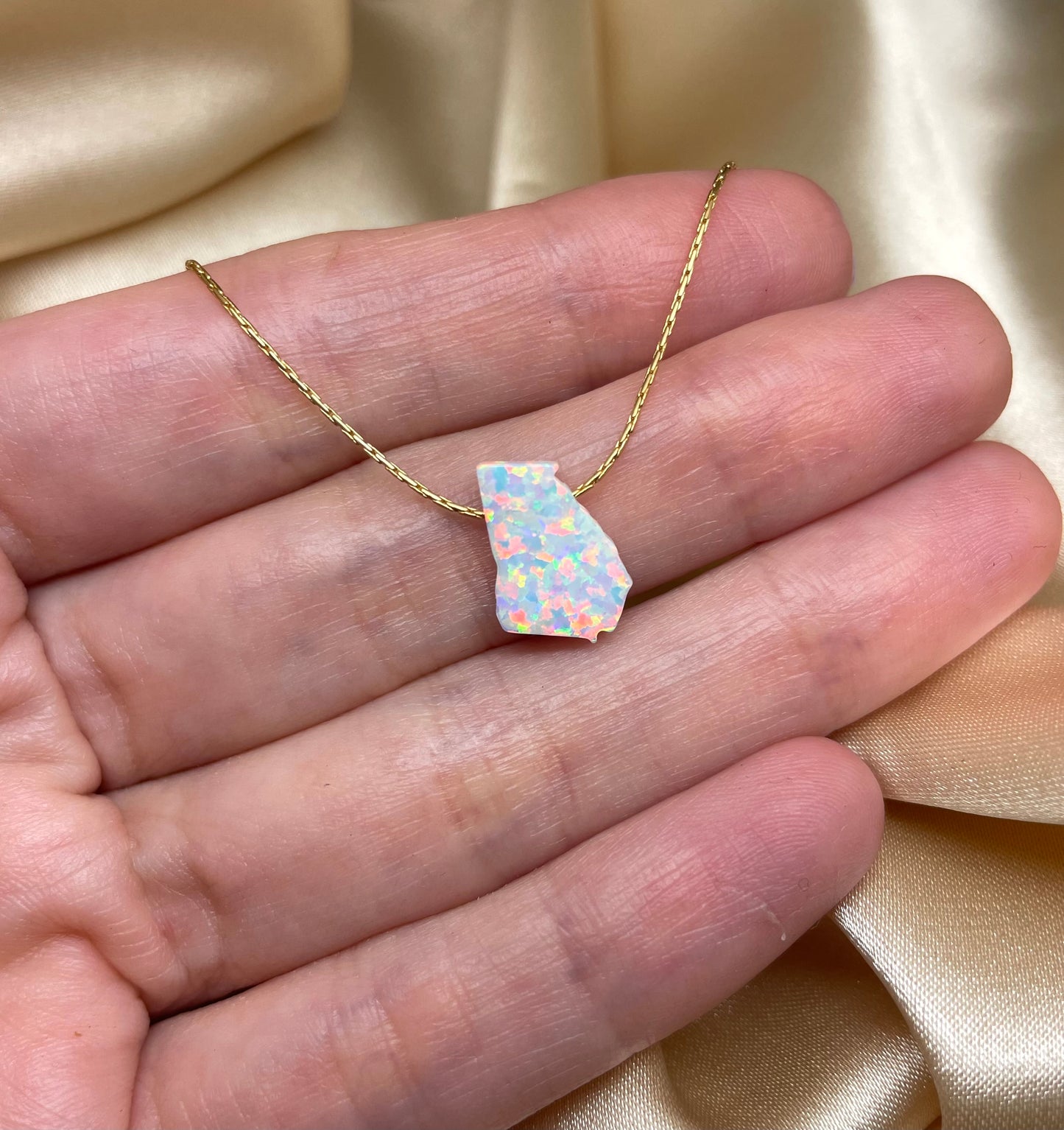 Opal State Necklace – Pick Your State - OpaLandJewelry