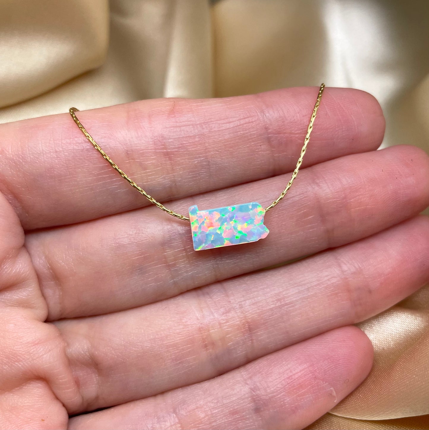 Opal State Necklace – Pick Your State - OpaLandJewelry