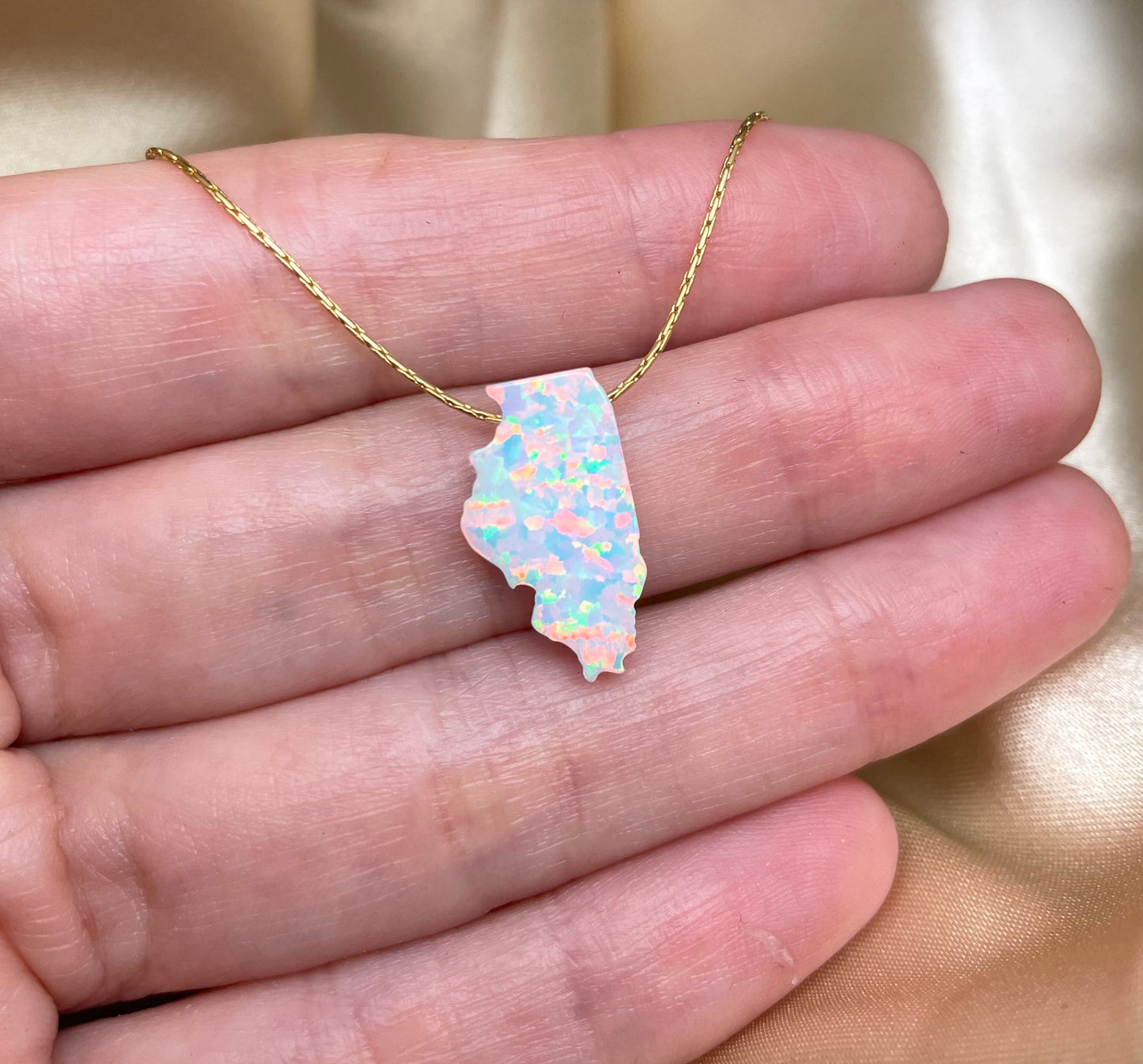 Opal State Necklace – Pick Your State - OpaLandJewelry