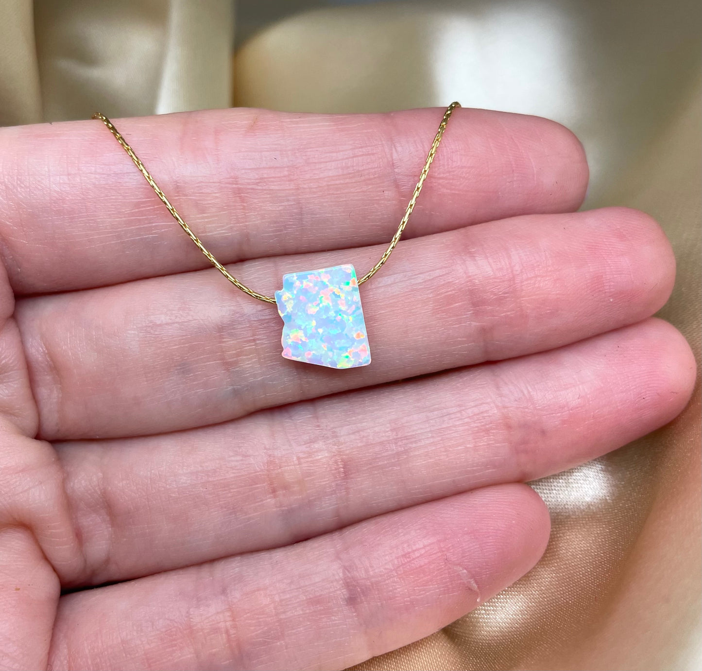 Opal State Necklace – Pick Your State - OpaLandJewelry