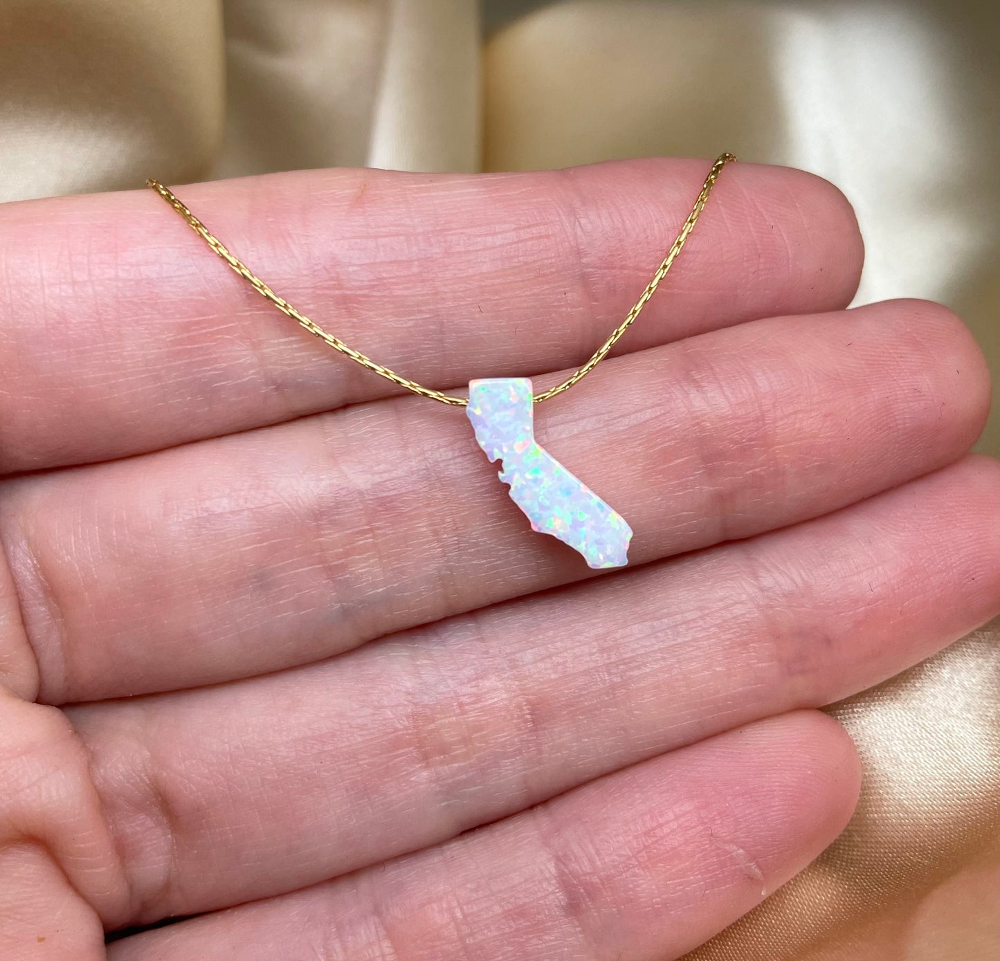 Opal State Necklace – Pick Your State - OpaLandJewelry