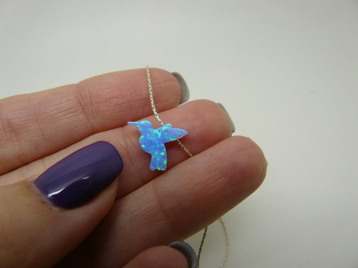 Opal bird necklace - OpaLandJewelry