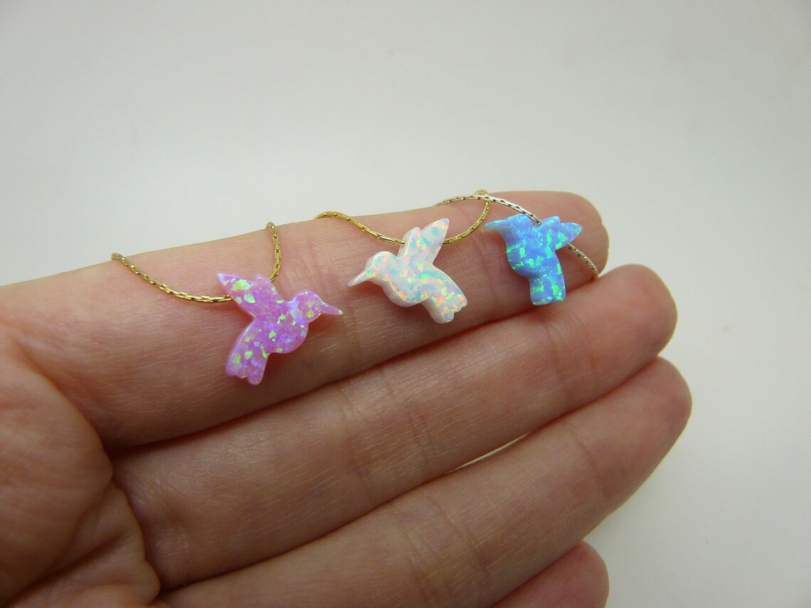 Opal bird necklace - OpaLandJewelry