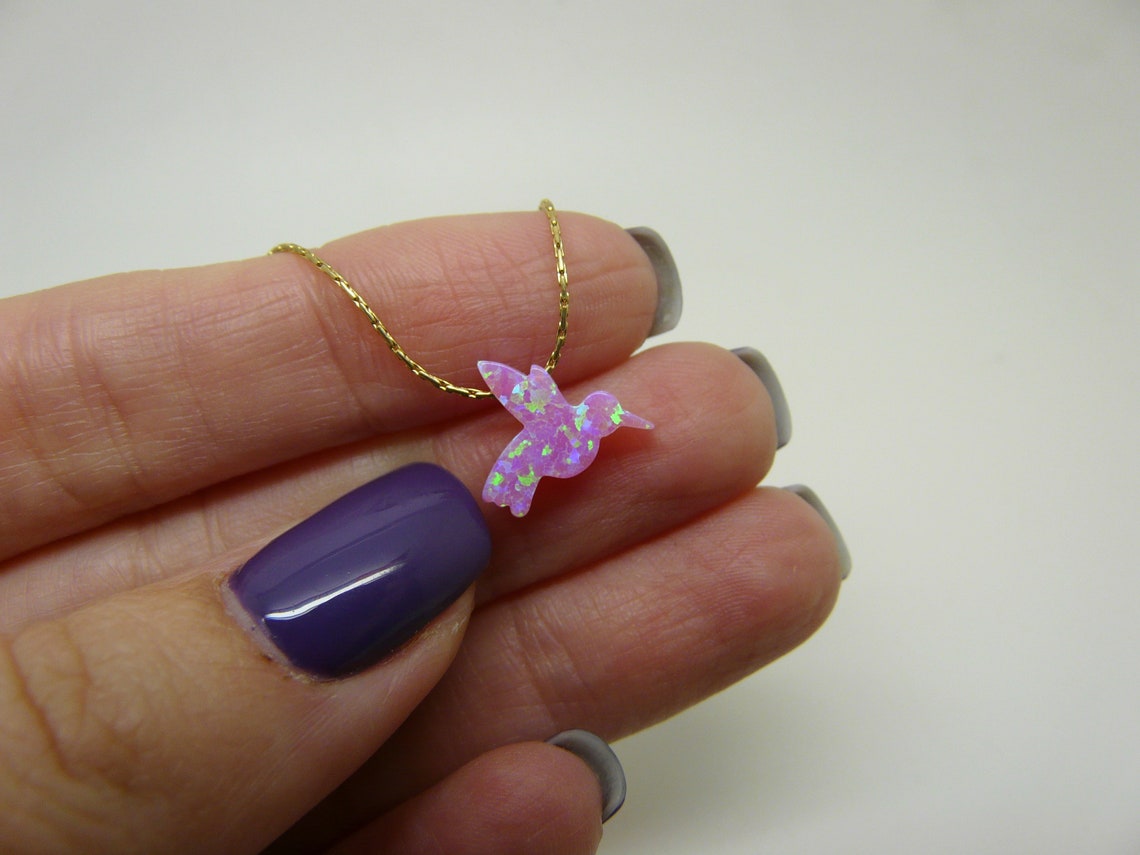 Opal bird necklace - OpaLandJewelry