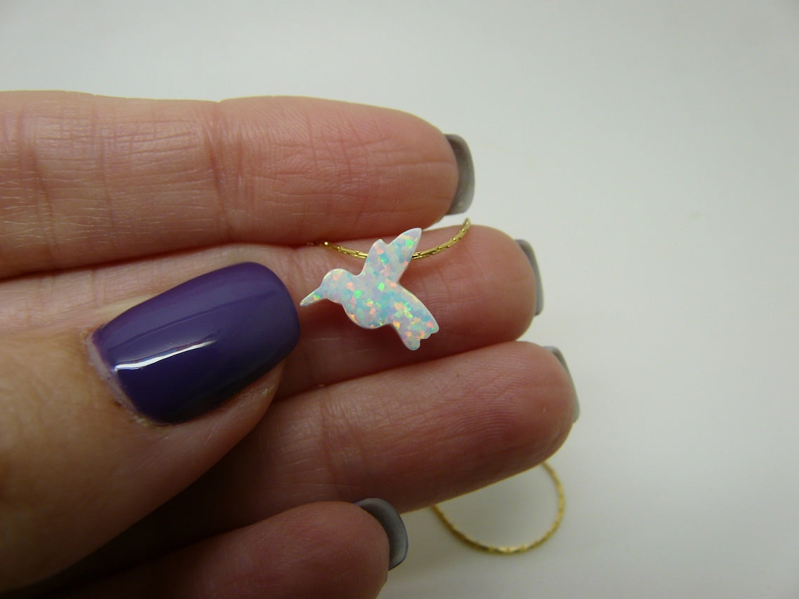 Opal bird necklace - OpaLandJewelry