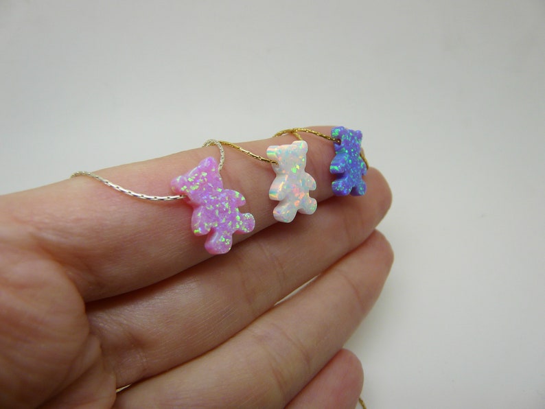 Opal Teddy Bear Necklace – Cute & Playful Charm - OpaLandJewelry
