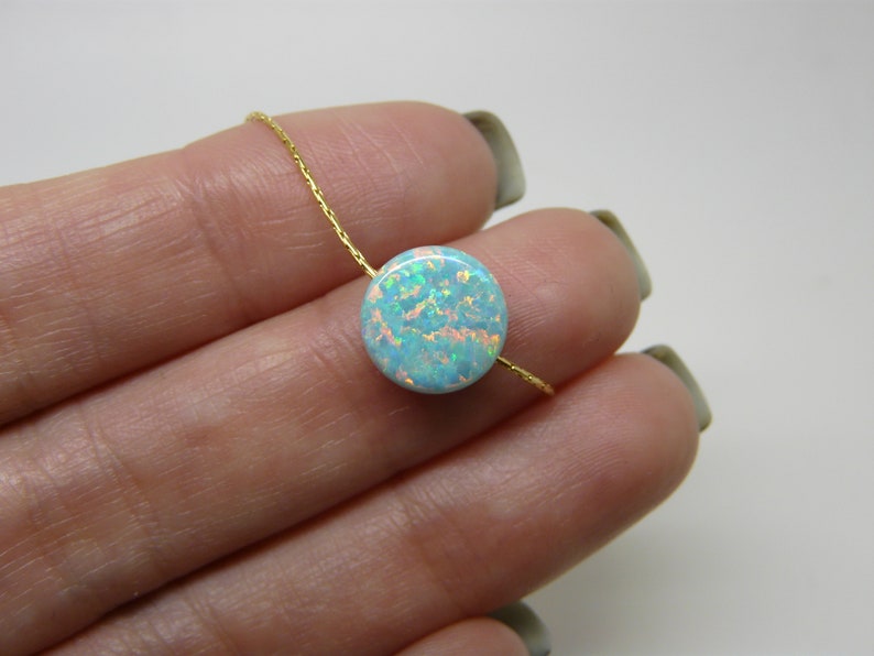 Opal Coin Necklace - OpaLandJewelry