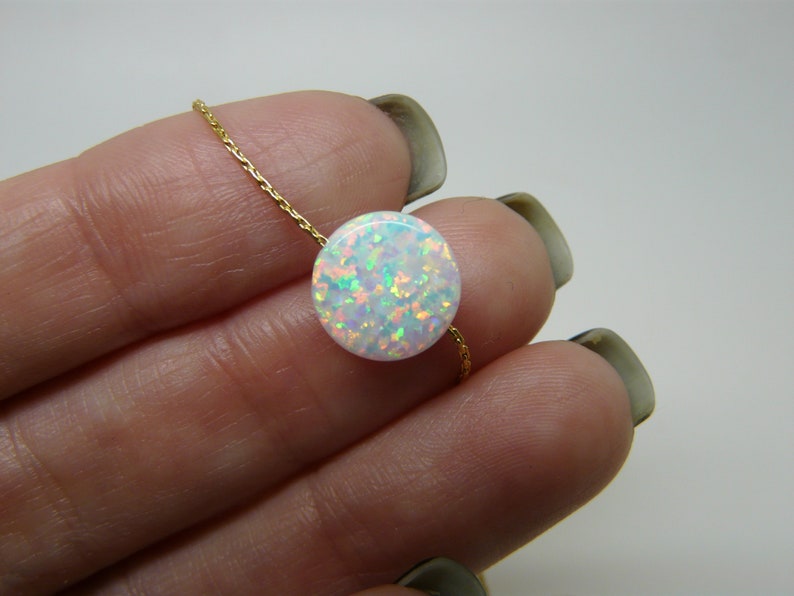 Opal Coin Necklace - OpaLandJewelry