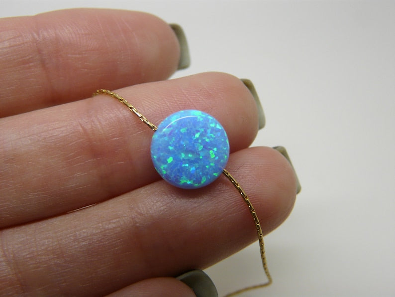 Opal Coin Necklace - OpaLandJewelry