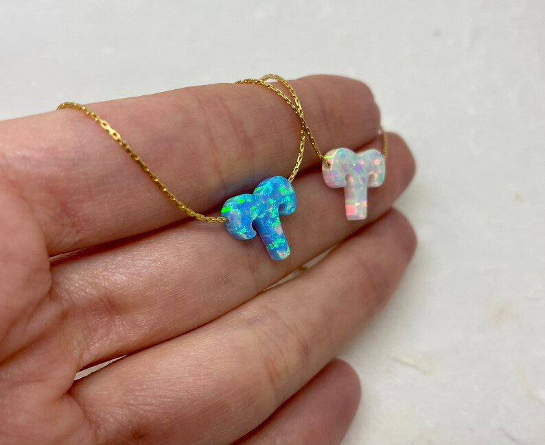 zodiac opal pendant