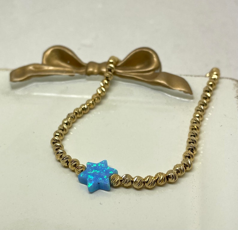 Star of David Beaded Opal Bracelet