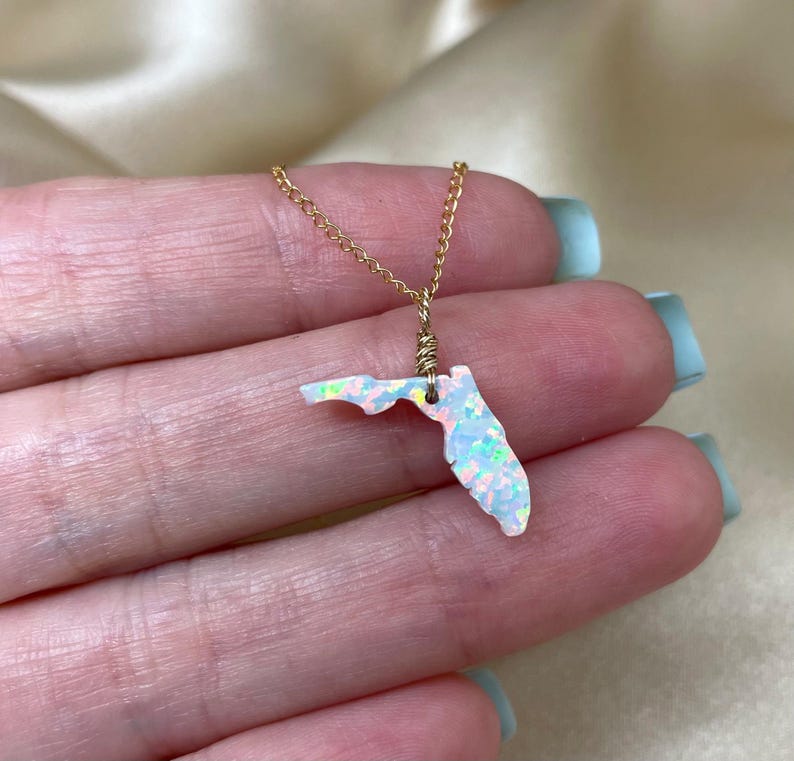 Opal State Necklace – Pick Your State - OpaLandJewelry