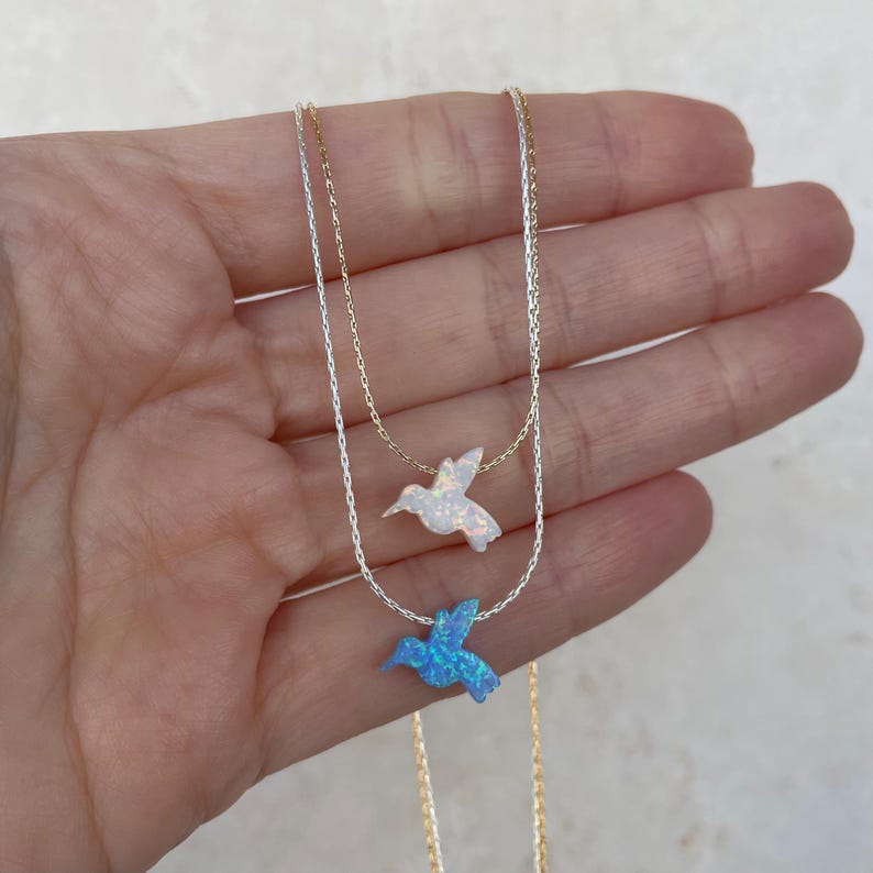 Opal bird necklace - OpaLandJewelry