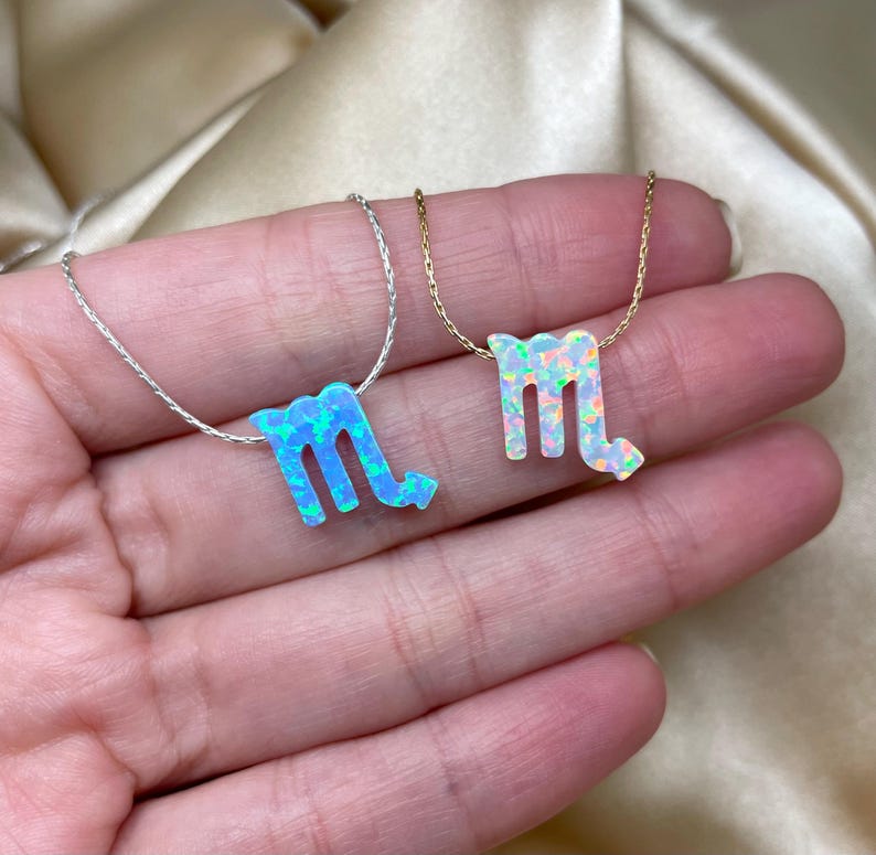 Zodiac Opal Necklace – Personalized Astrological Charm