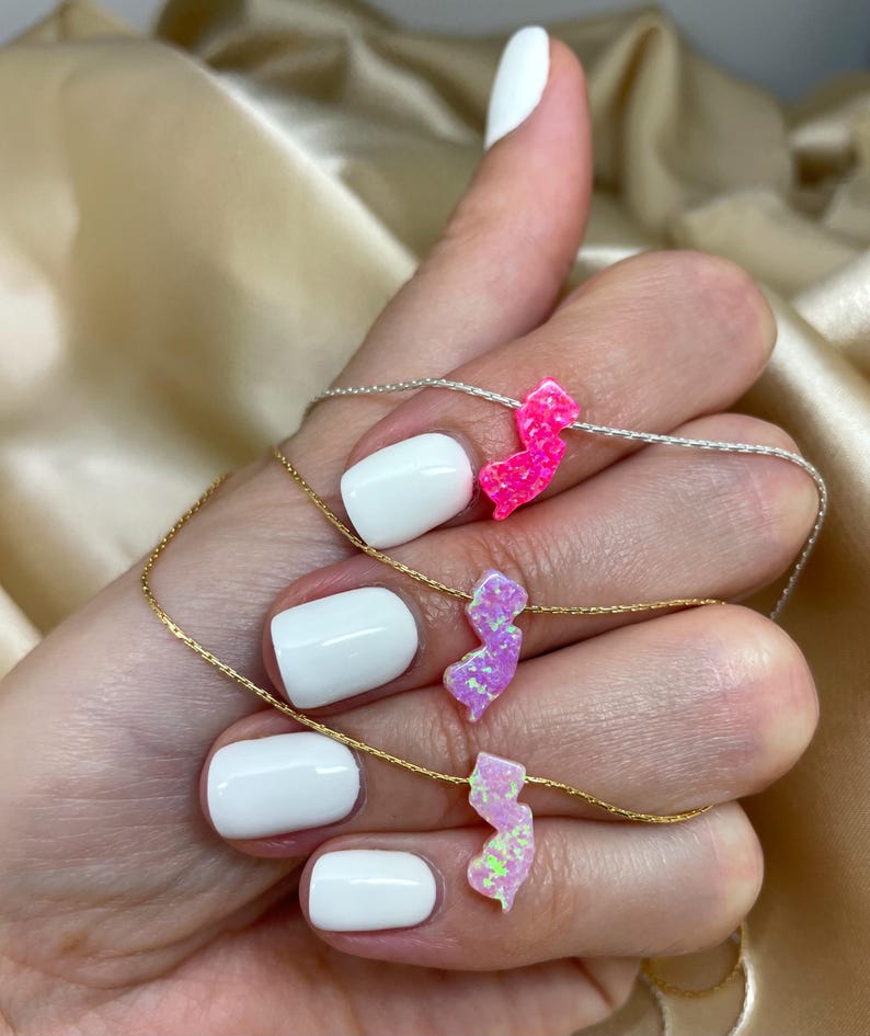 New Jersey Opal Necklace — NJ State Pendant