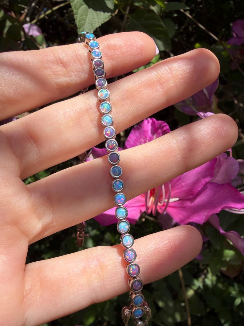 Lavender Opal Ombre Tennis Bracelet
