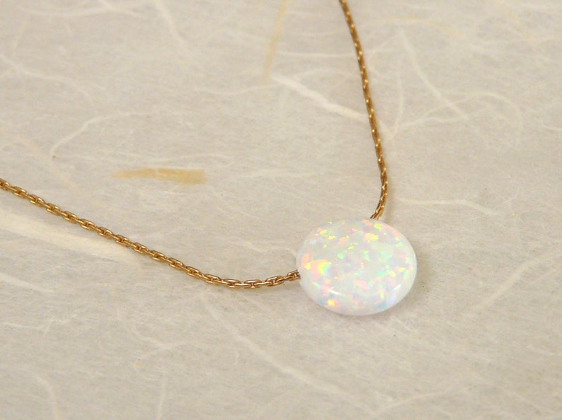 Opal Coin Necklace - OpaLandJewelry