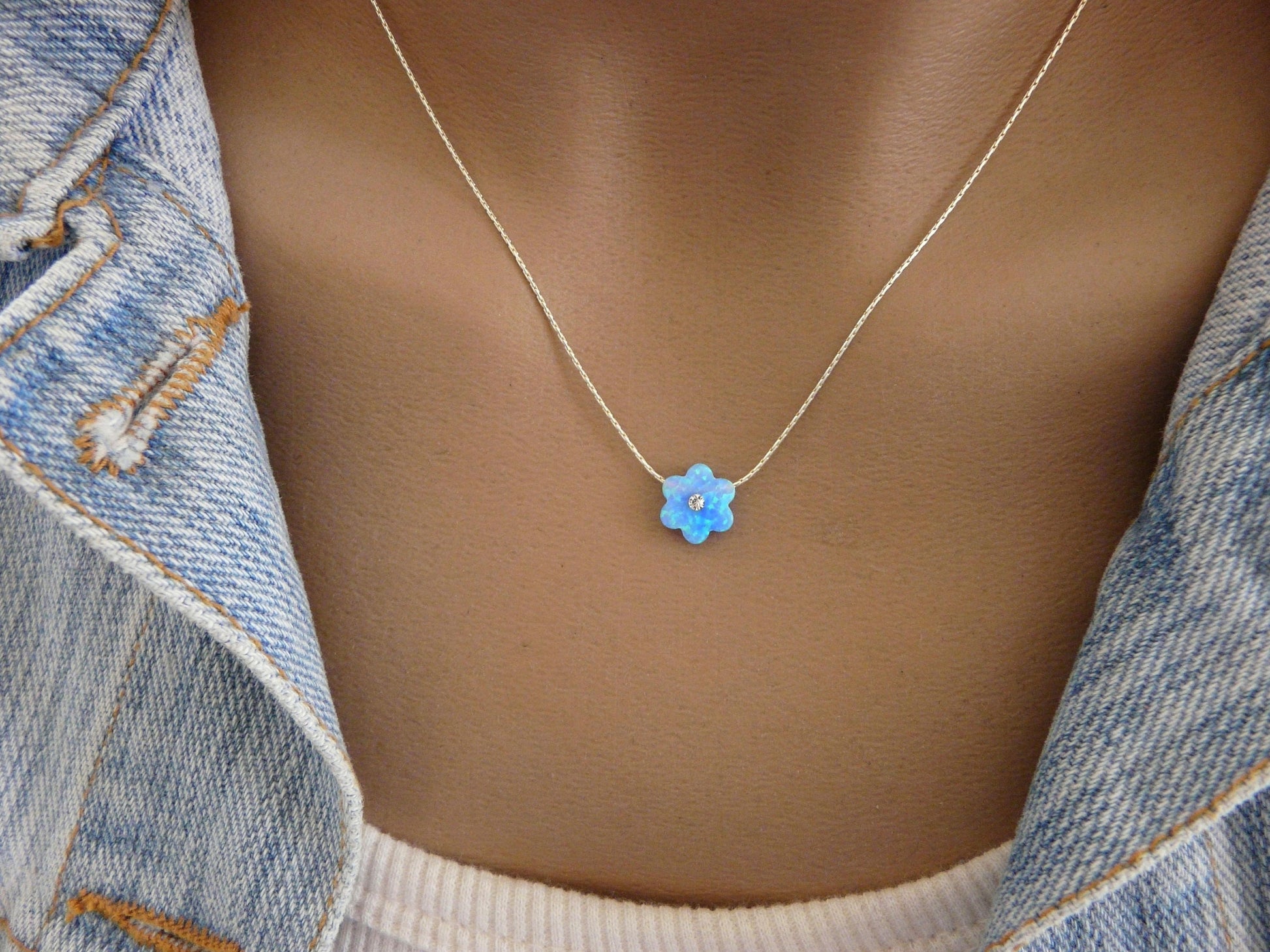 Opal Flower Necklace – Adorable & Whimsical - OpaLandJewelry
