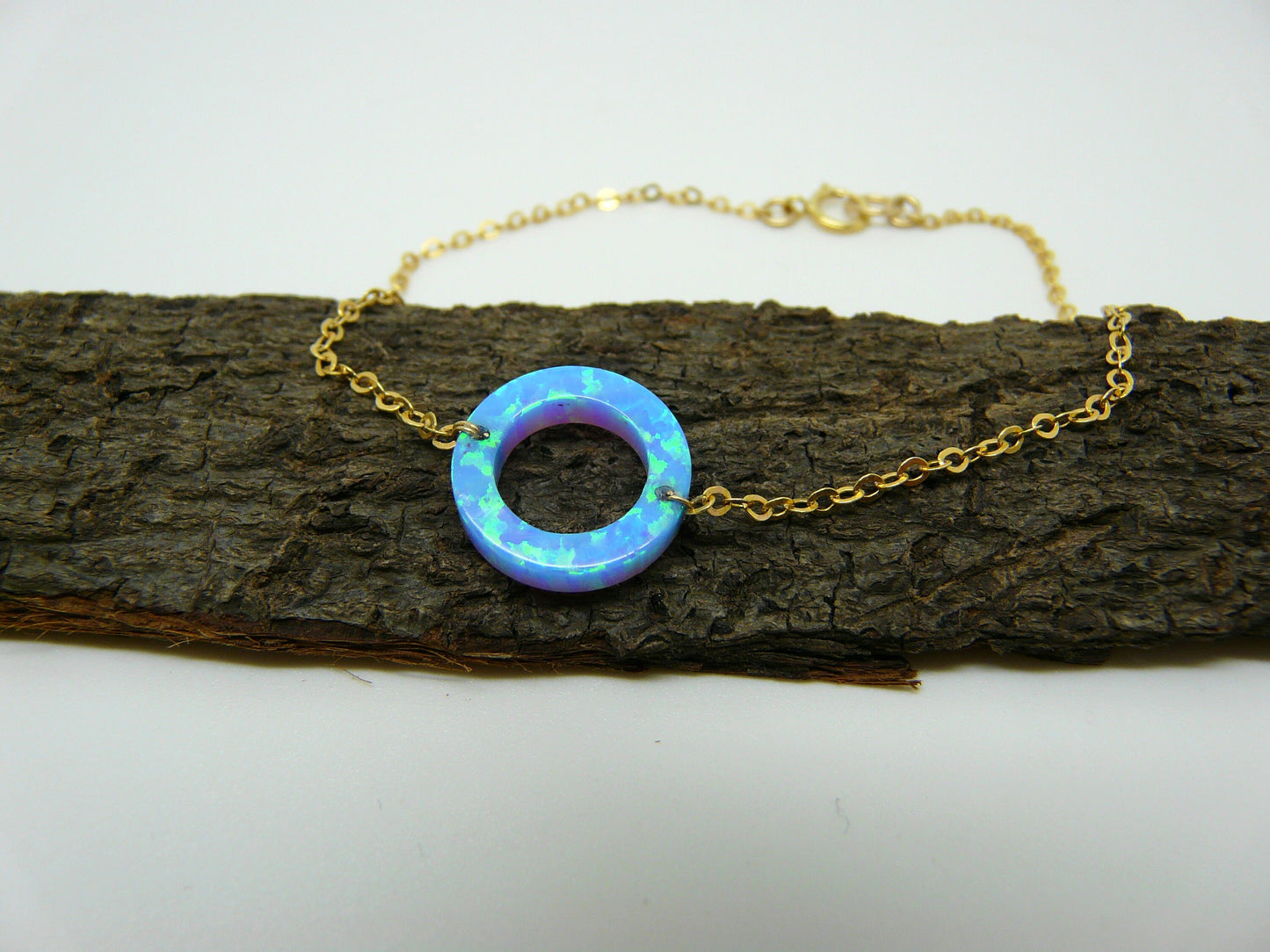 Opal Circle Bracelet β Minimalist & Elegant