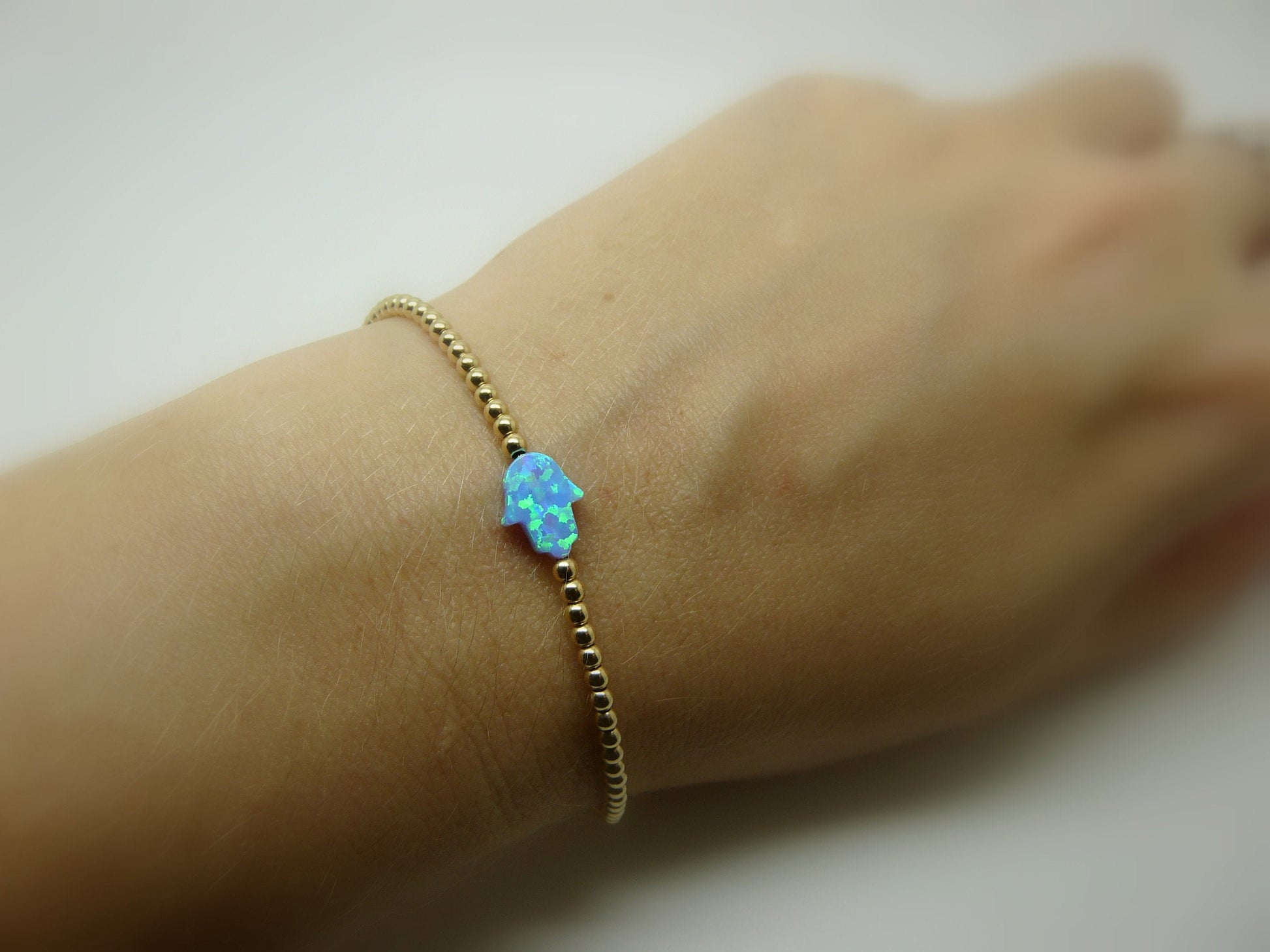 Hamsa Beaded Bracelet – Protection & Elegance - OpaLandJewelry