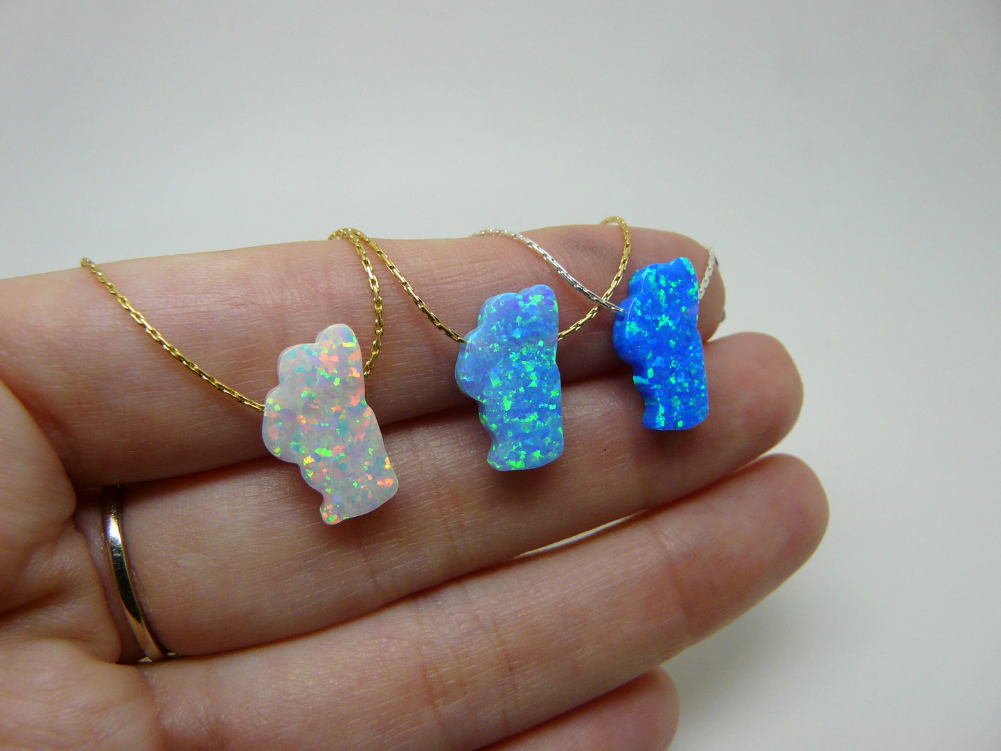 Lake Tahoe Opal Necklace
