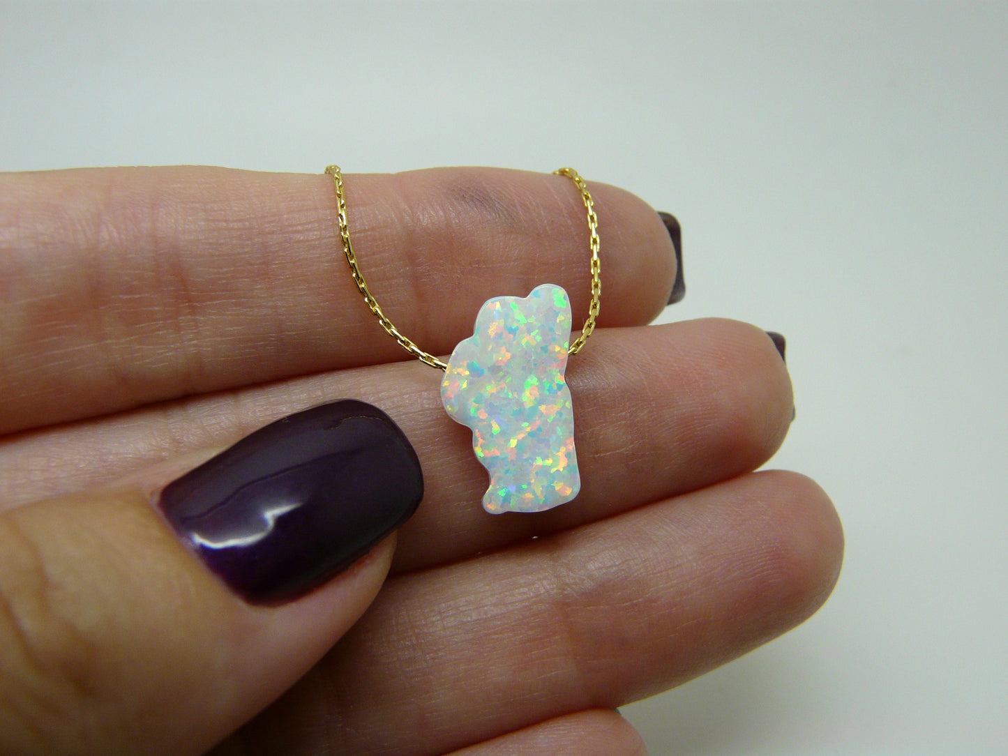 Lake Tahoe Opal Necklace