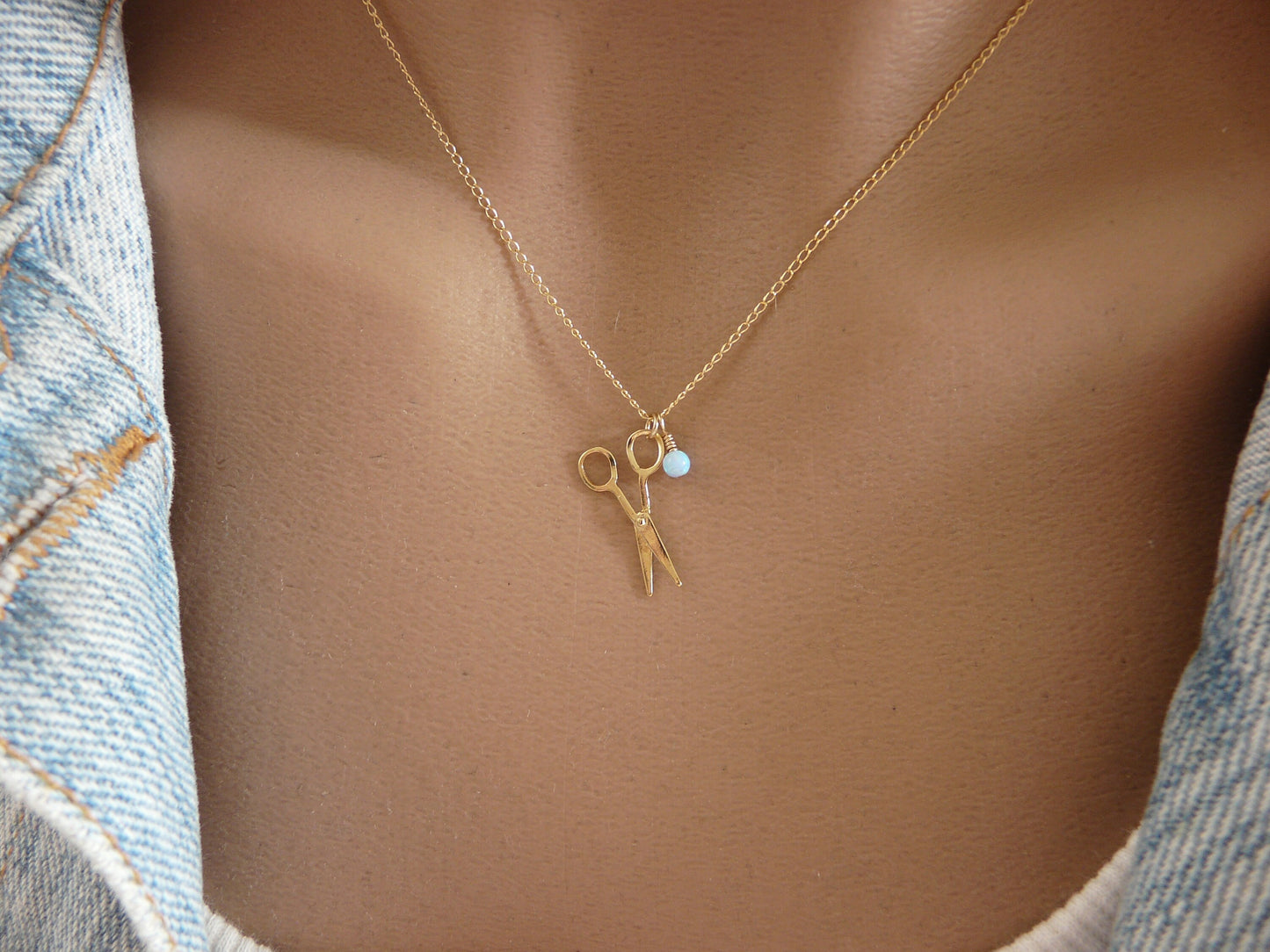 Scissors Charm Necklace – Unique Jewelry for Hairstylists & Crafters