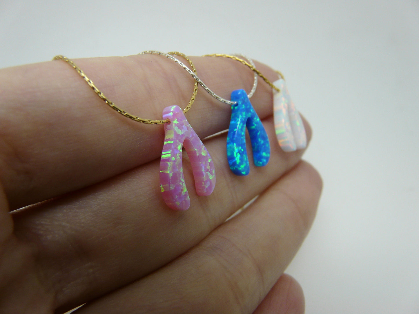 Wishbone Necklace for Good Luck - OpaLandJewelry