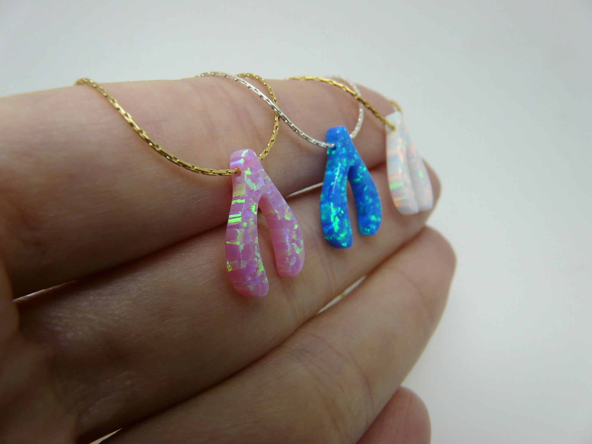 Wishbone Necklace for Good Luck - OpaLandJewelry