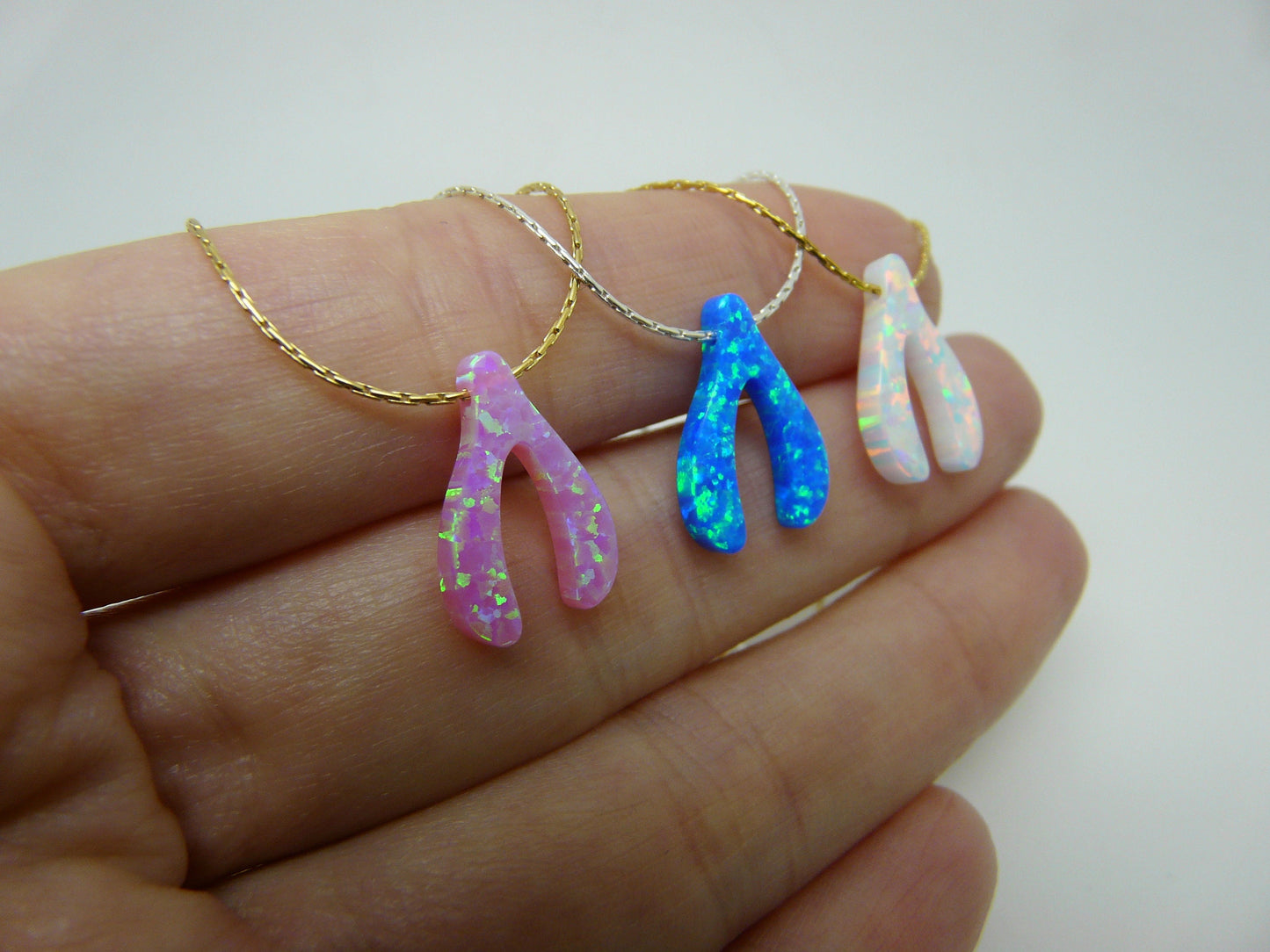 Wishbone Necklace for Good Luck - OpaLandJewelry