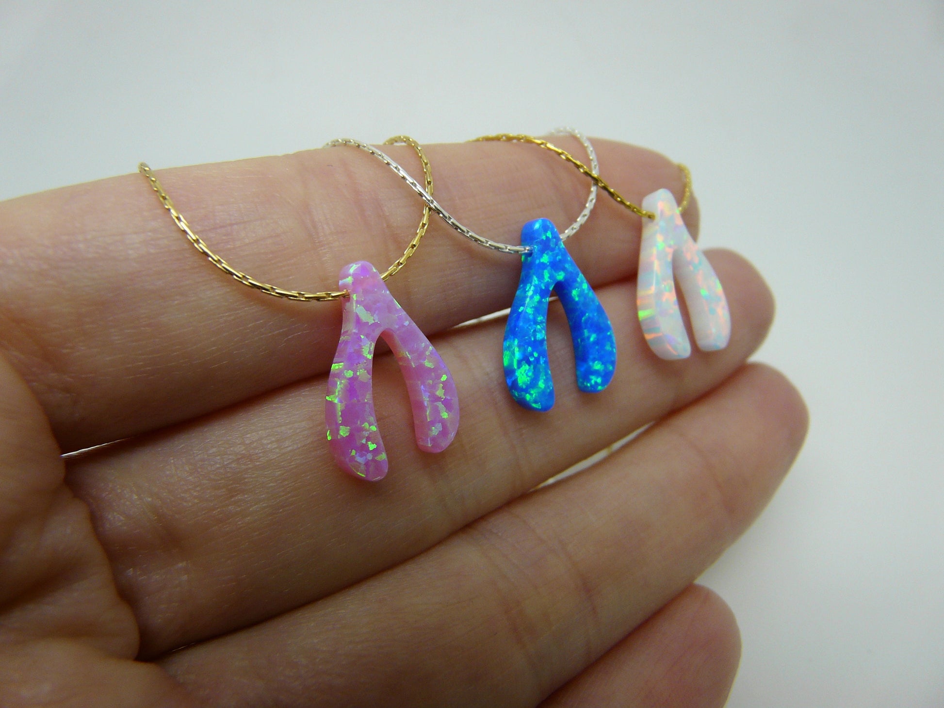 Wishbone Necklace for Good Luck - OpaLandJewelry