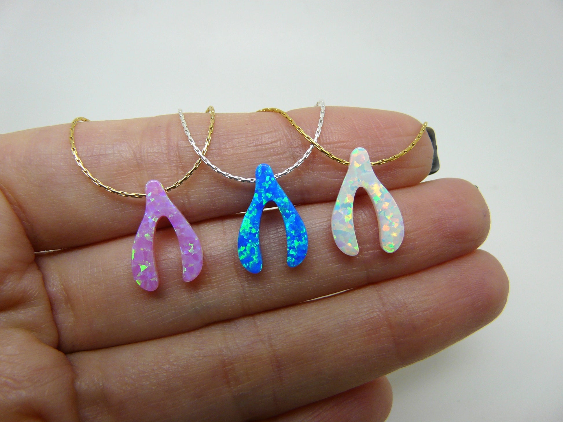 Wishbone Necklace for Good Luck - OpaLandJewelry