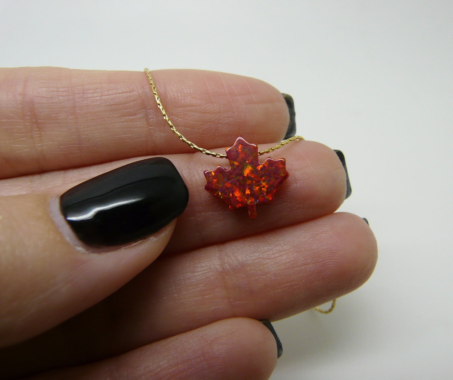 Autumn Glow Maple Leaf Necklace
