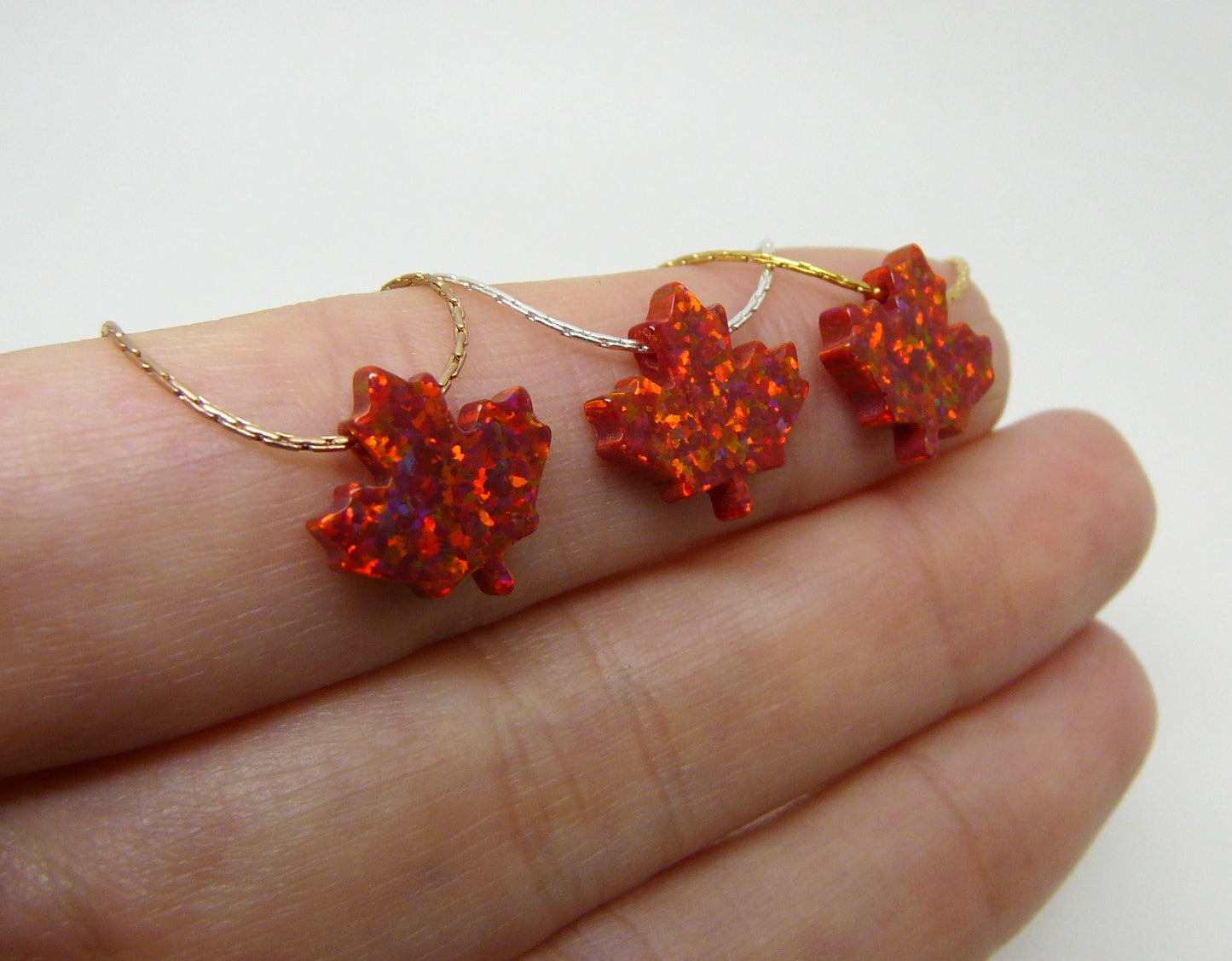 Autumn Glow Maple Leaf Necklace