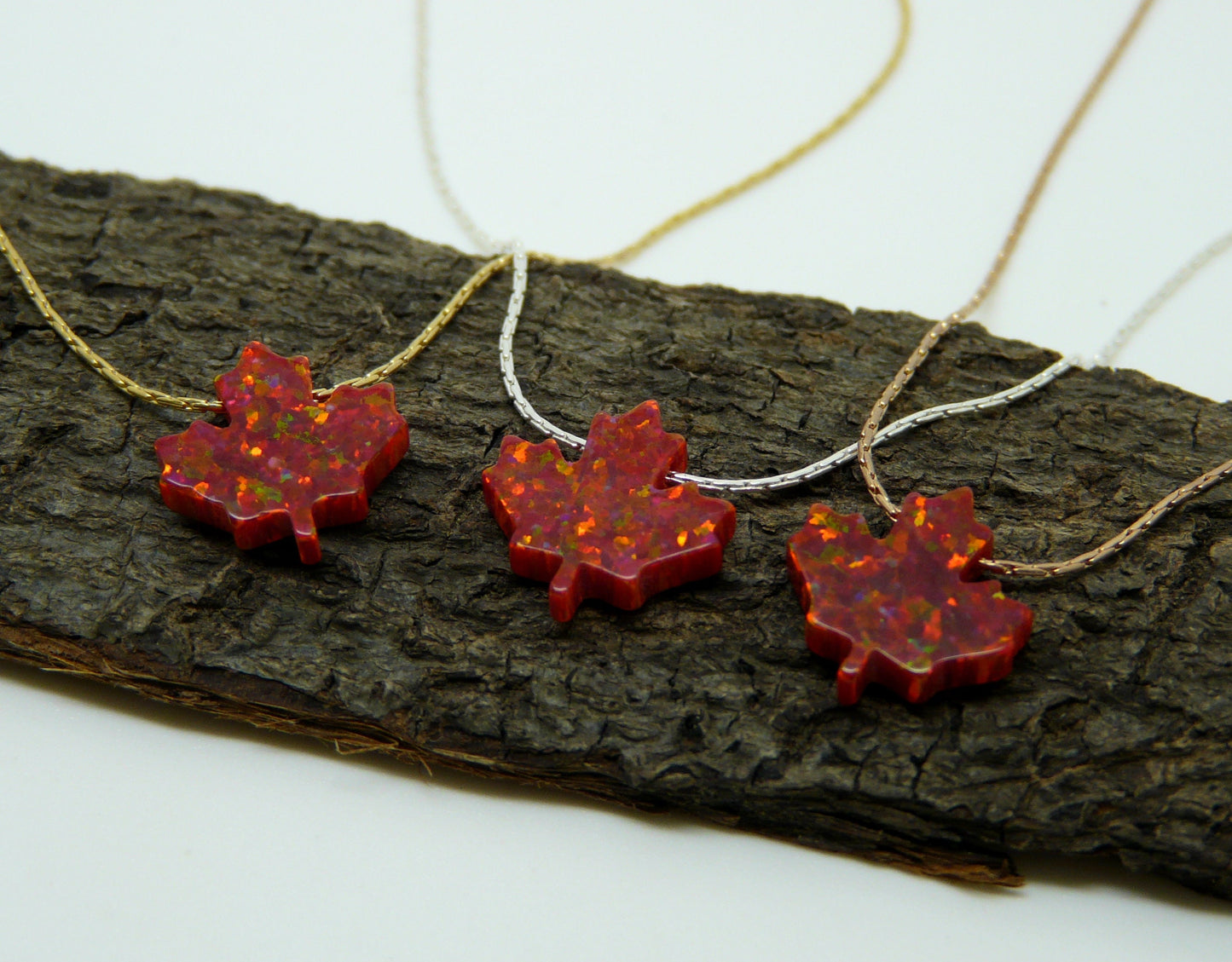 Autumn Glow Maple Leaf Necklace