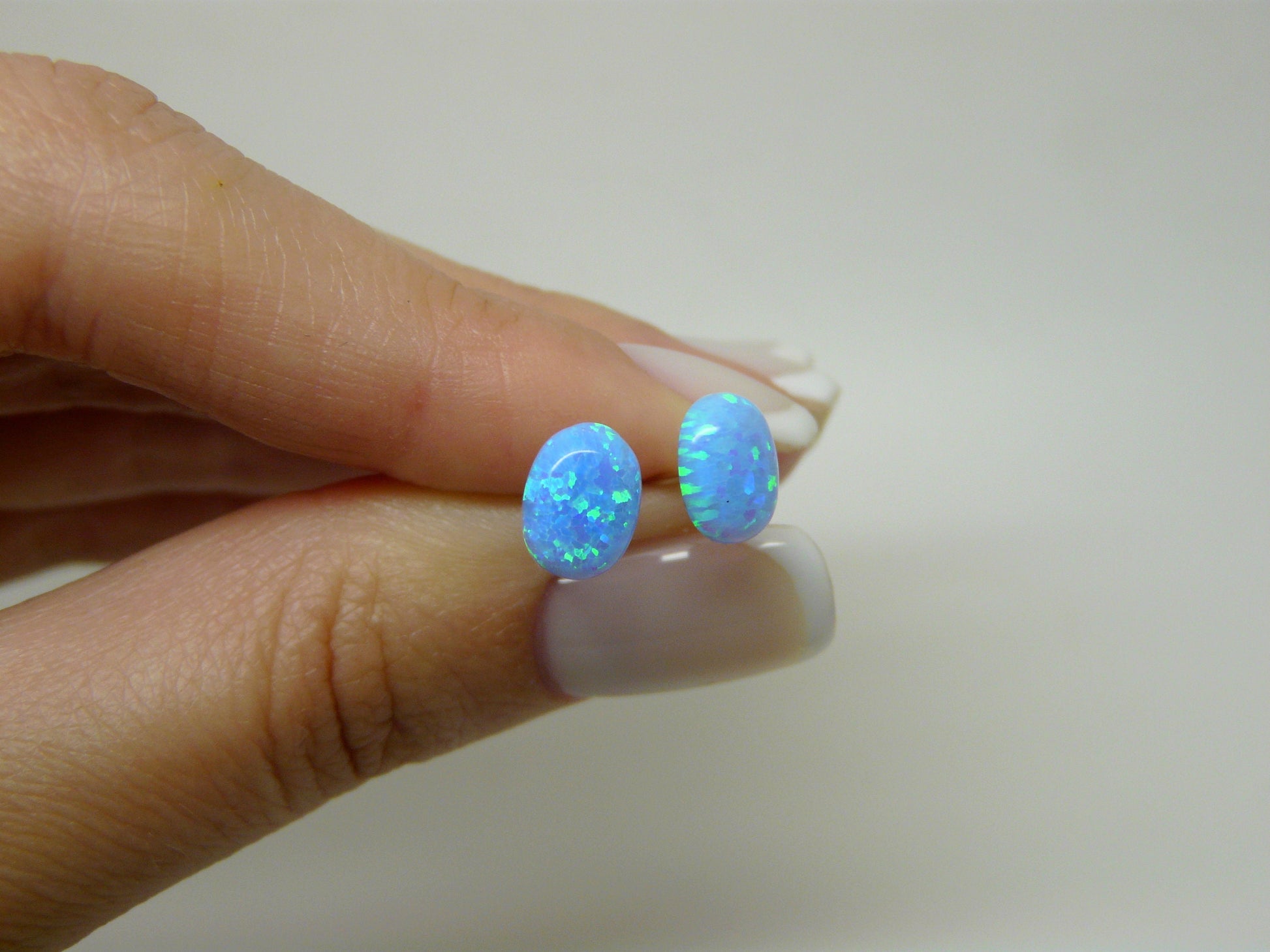 Oval Opal Stud Earrings – Timeless Elegance - OpaLandJewelry