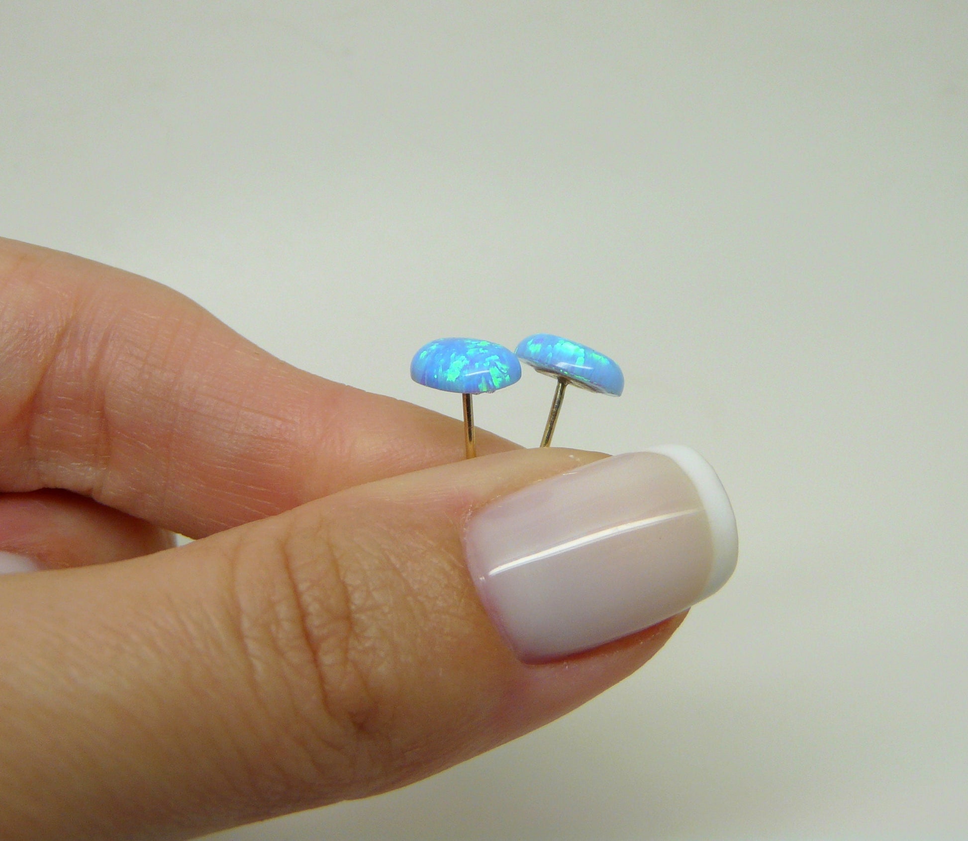 Oval Opal Stud Earrings – Timeless Elegance - OpaLandJewelry