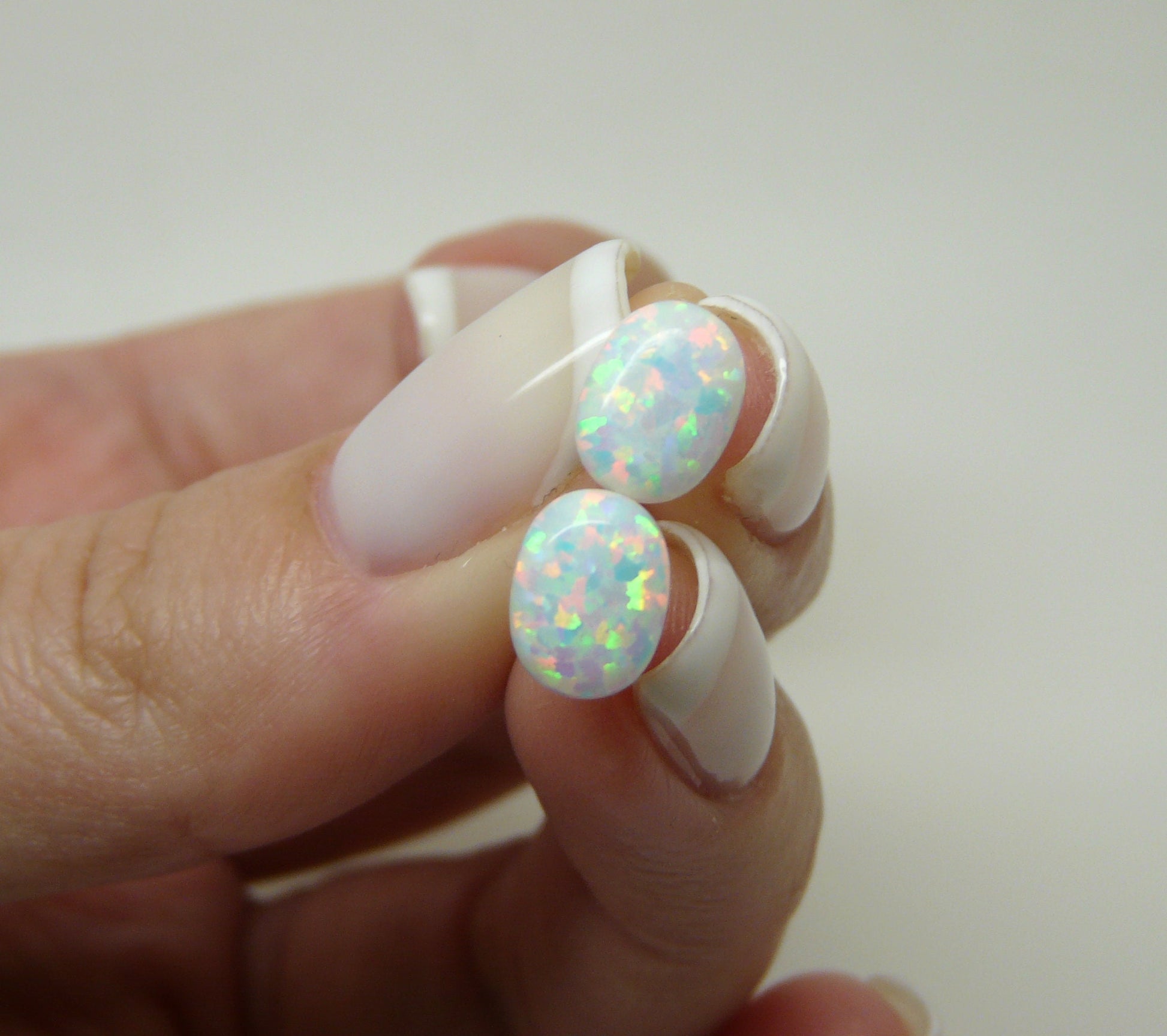 Oval Opal Stud Earrings – Timeless Elegance - OpaLandJewelry
