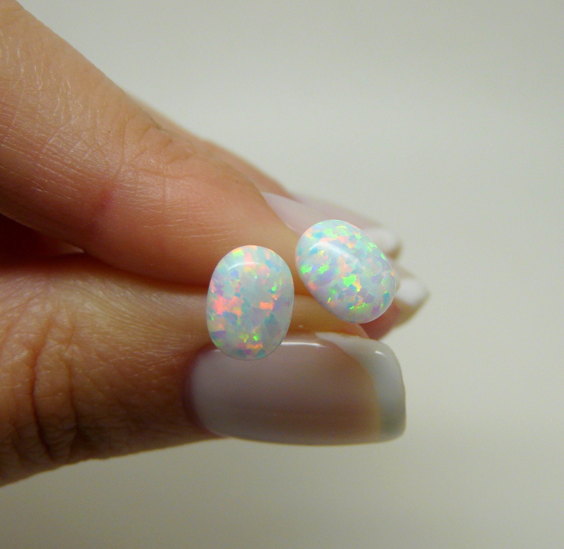 Oval Opal Stud Earrings – Timeless Elegance - OpaLandJewelry