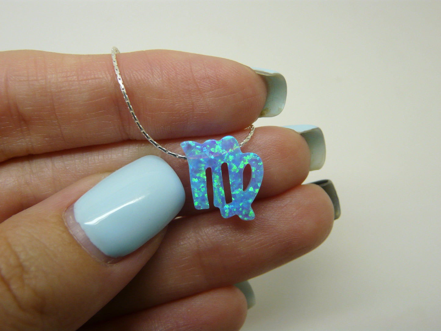 Virgo Zodiac Opal Necklace