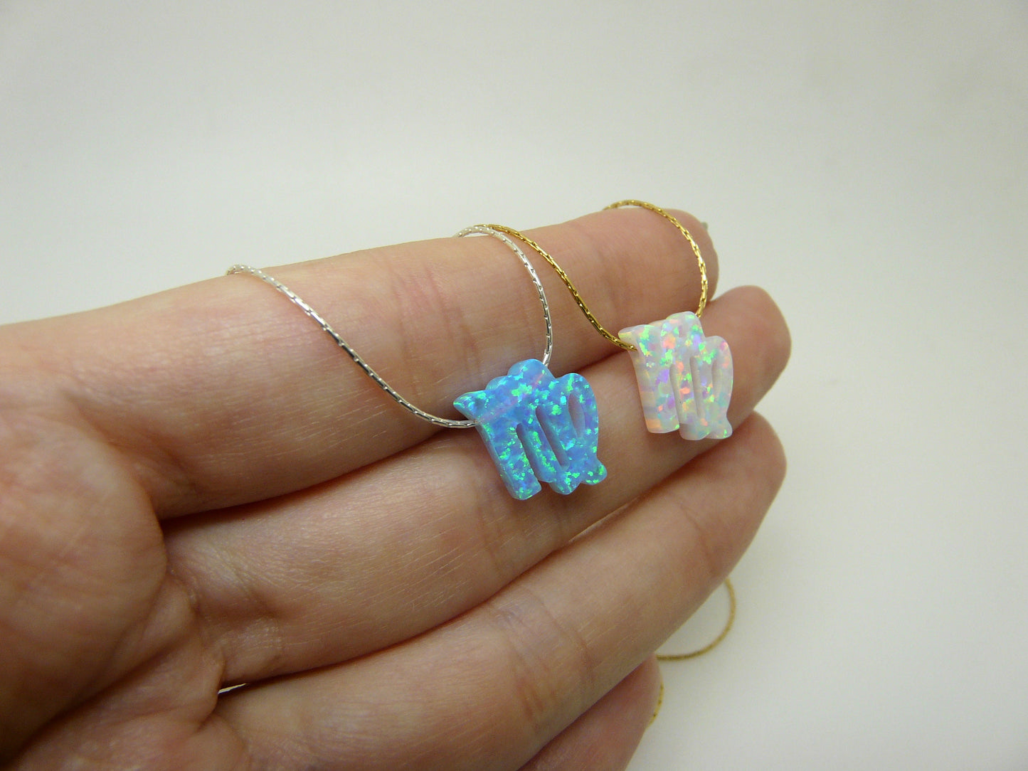 Virgo Zodiac Opal Necklace